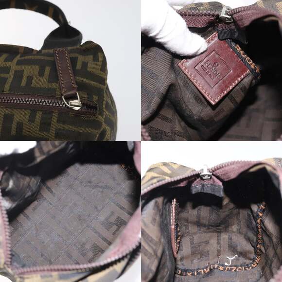 FENDI Zucca Canvas Mini Hand Bag Brown Brown - Picture 11 of 12